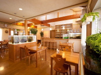 山中湖、ペンションブルーリボンのダイニング