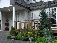 山中湖、ペンションブルーリボン ウッドデッキ